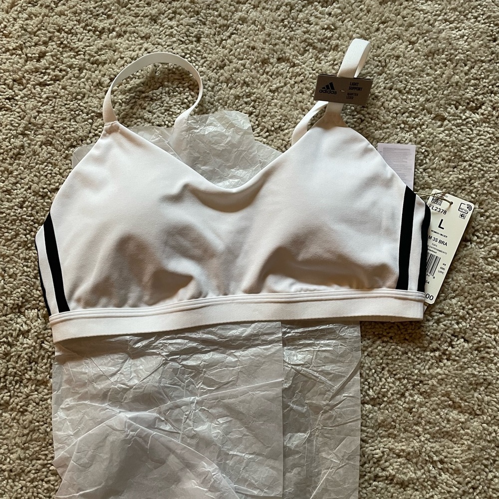 adidas Sports Bra - Women’s Size Large - Brand New - White